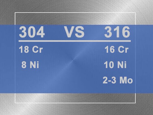 فرق عمده استیل 316 با استیل 304 در عنصر مولیبدن است