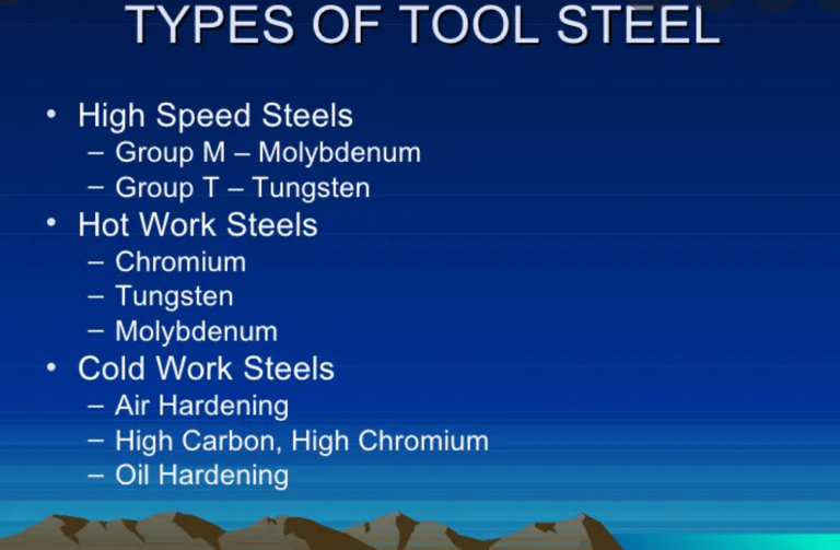 جدول ویژگی فولاد سردکار و گرمکار